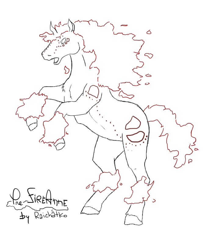 Raichátko: AT s FireAnne (lineart)