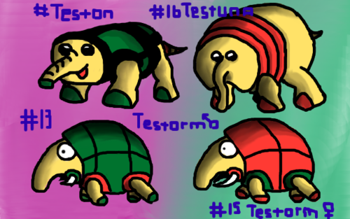 Dimitros: Testorm (F a M), Teston a testuna
