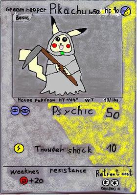 Dark pikacu: Pikachu karta smrtka
