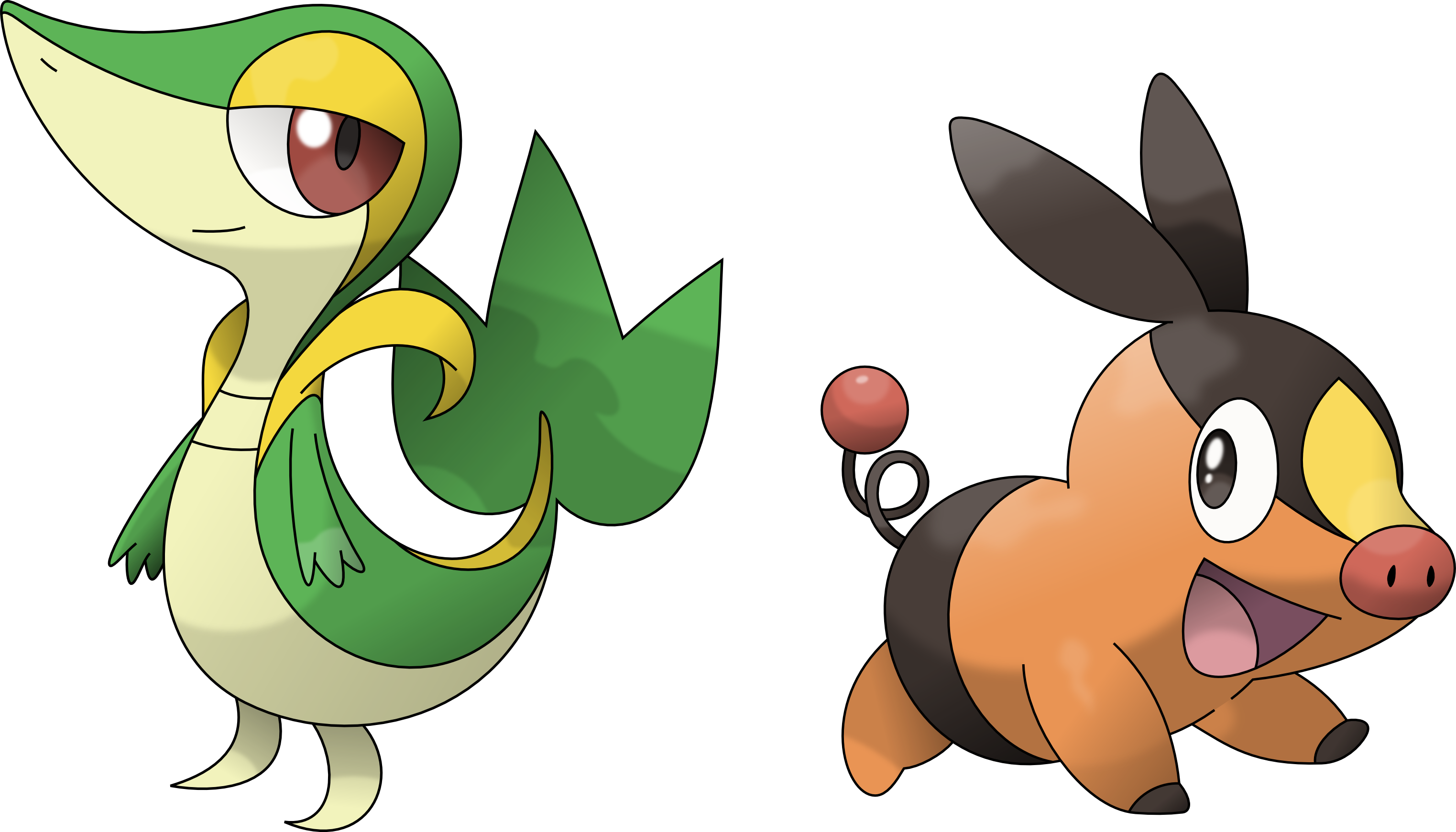 Lugia010719d1: Tsutaaja a Pokabu - vektorizace oficiálního obrázku