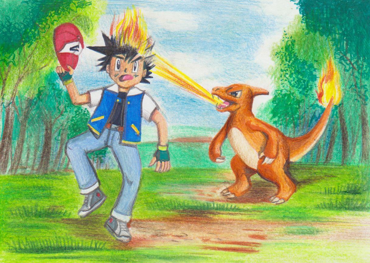 Charizardman: Ash and charmeleon