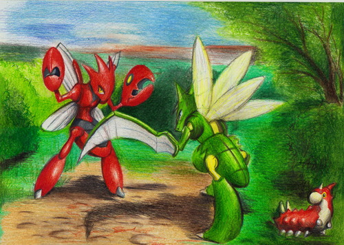 Charizardman: Scyther and scizor