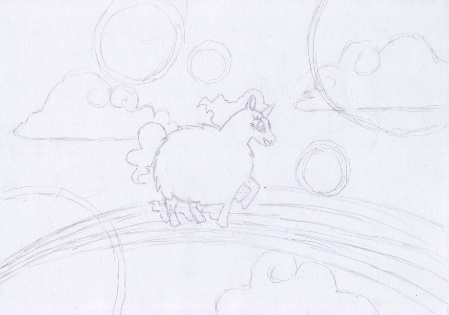 Zlatohlávek: White Fluffy Rapidash Dancing On Rainbow