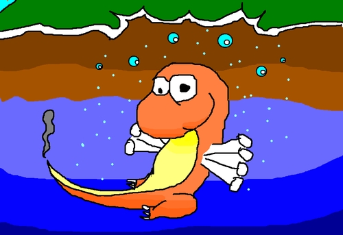Voltorb: Charmander ve vodě