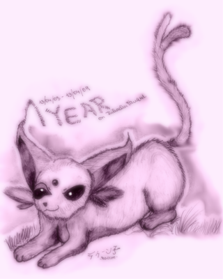 Raccoonek: Let's Celebrate With Espeon