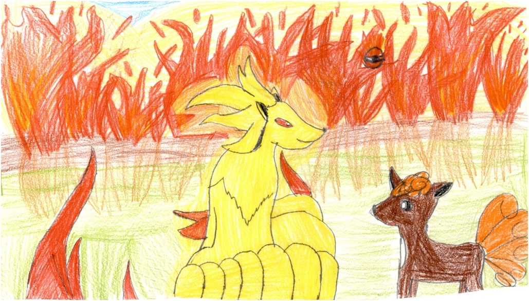Clamperl: Ninetales,Vulpix a hořící pokéball