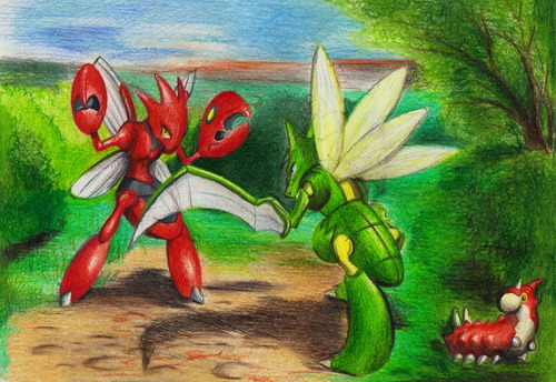 Charizardman: Scyther and scizor