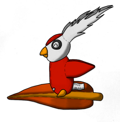 aksile11: Delibird on Leaf doll