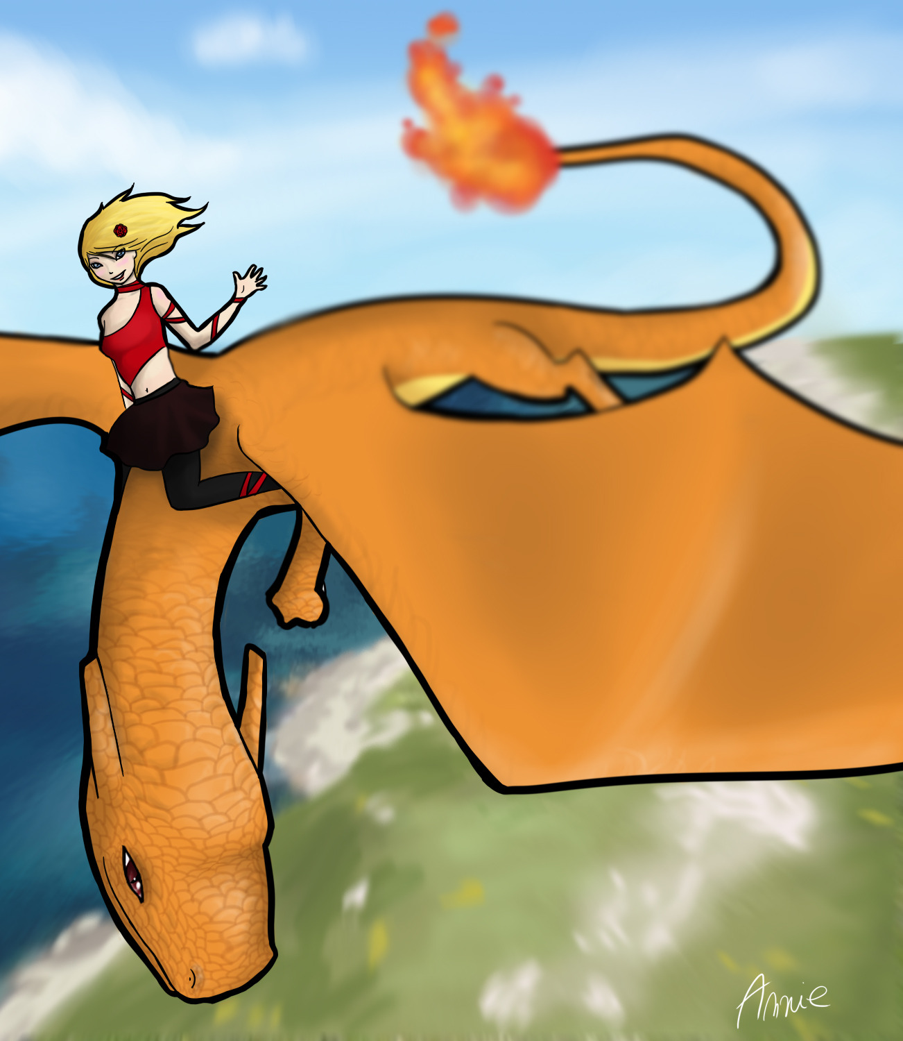 FireAnne: Charizard rider Zoe